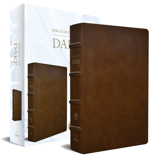 SANTA BIBLIA DE ESTUDIO DAKE CAFE CAFE DE CUERO