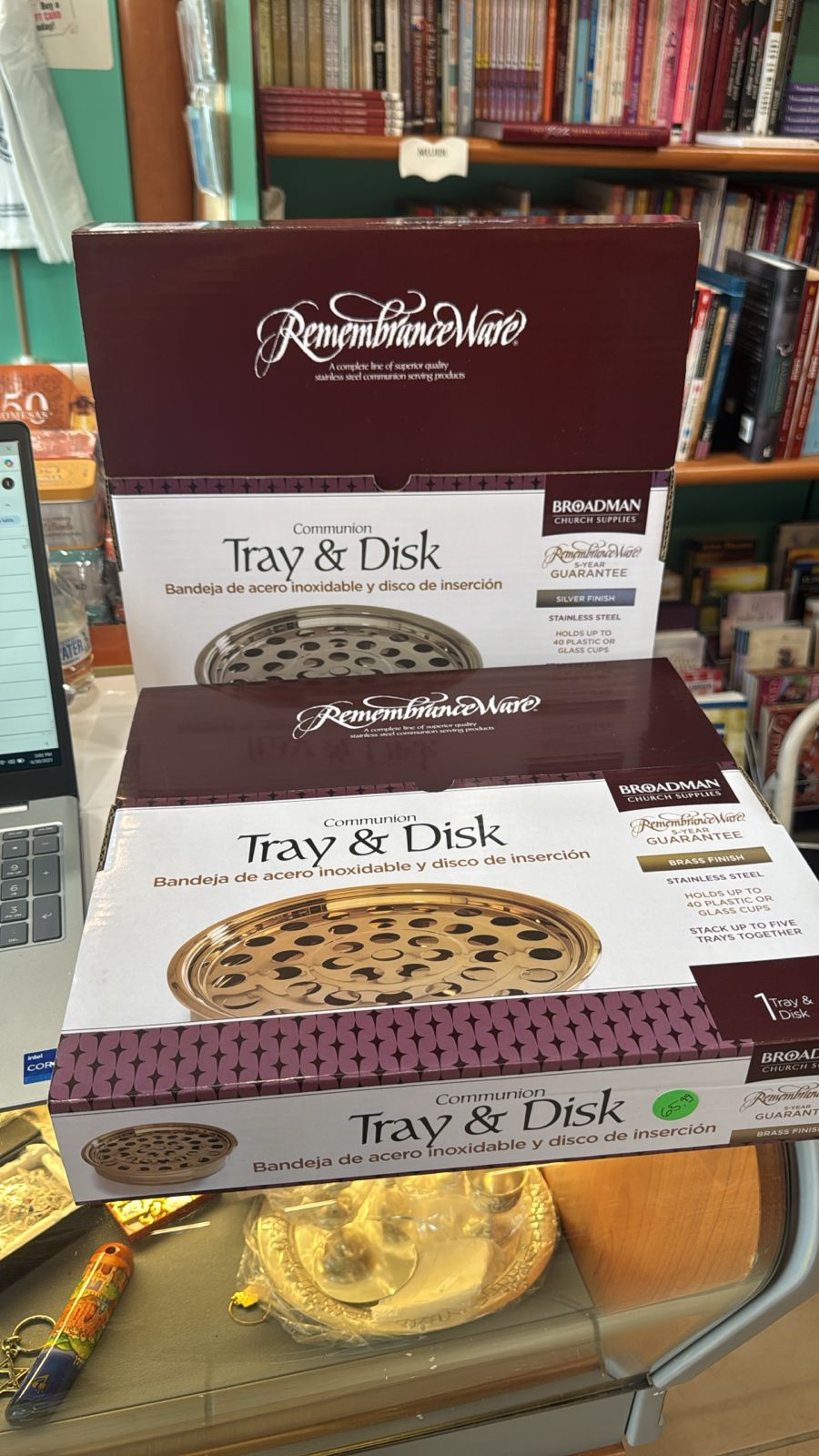 BANDEJA DE ACERO INOXIDABLE Y DISCO DE INSERCION