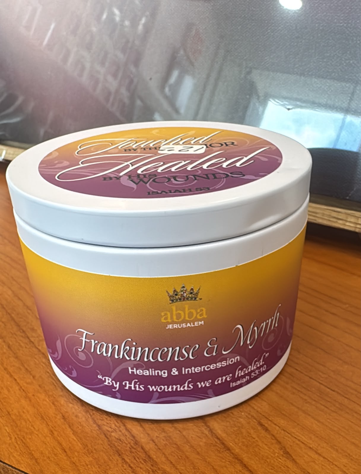 VELAS TOUCHED HEALED BY HIS WOUNDS FRANKINCENSE & MYRRH