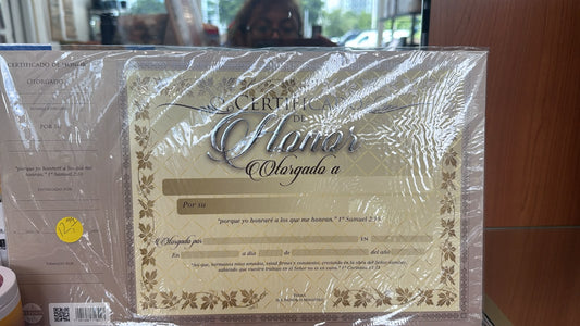 CERTIFICADO DE HONOR