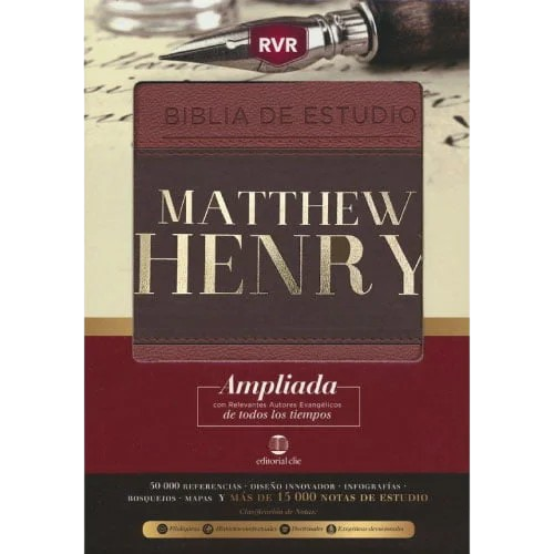 BIBLIA DE ESTUDIO MATTEW HENRY (23COLOR VINO Y 1 NEGRA)