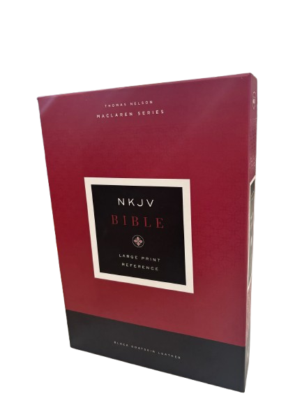 Biblia NVI con letra grande, referencia en piel de cabra negra