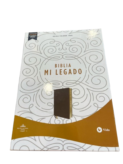 BIBLIA MI LEGADO COLOR CAFE, FILO DORADO SIN INDICE