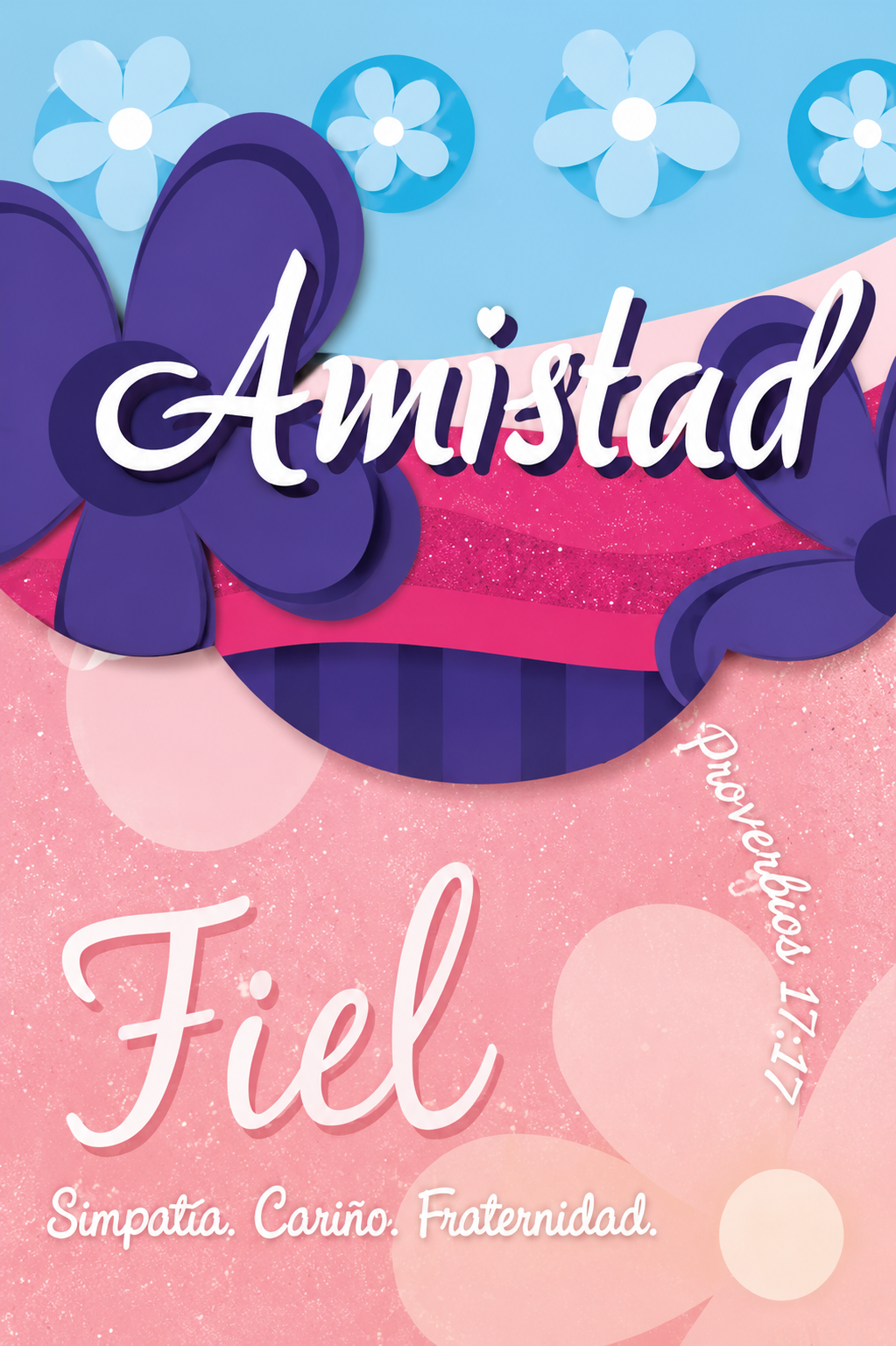 Tarjeta / Libreta de notas con temática de amistad