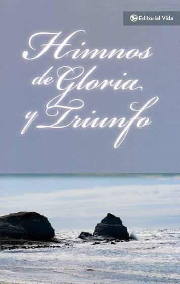 Himnario con texto bíblico del Salmo 96:1,2 en la contraportada