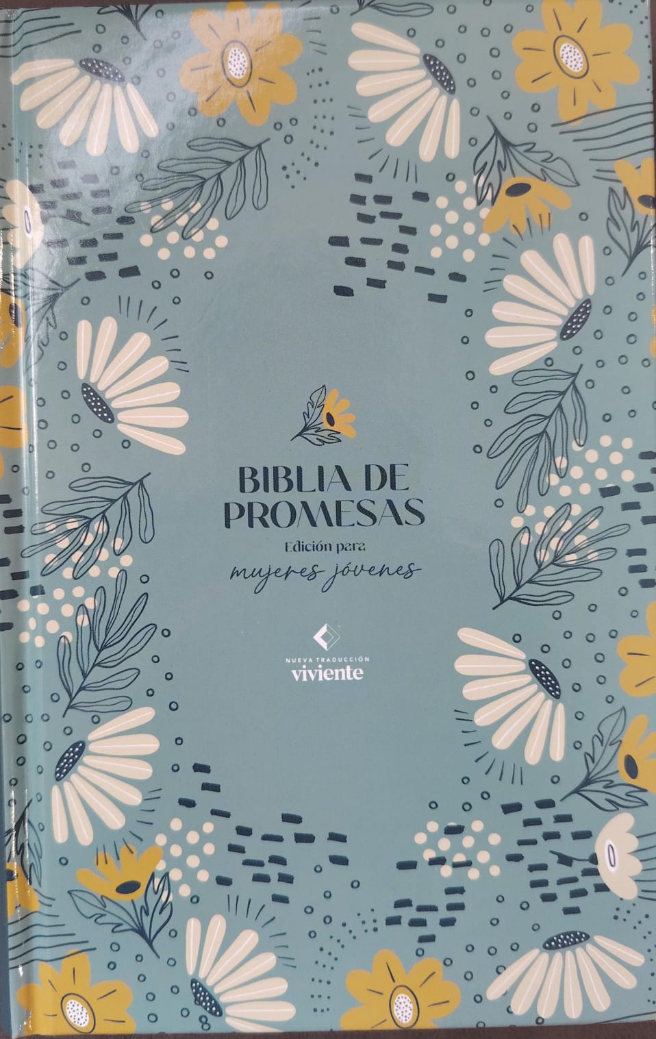 BIBLIA DE PROMESAS EDICION PARA MUJERES PASTA DURA COLOR ACEITUNA CON FLORES