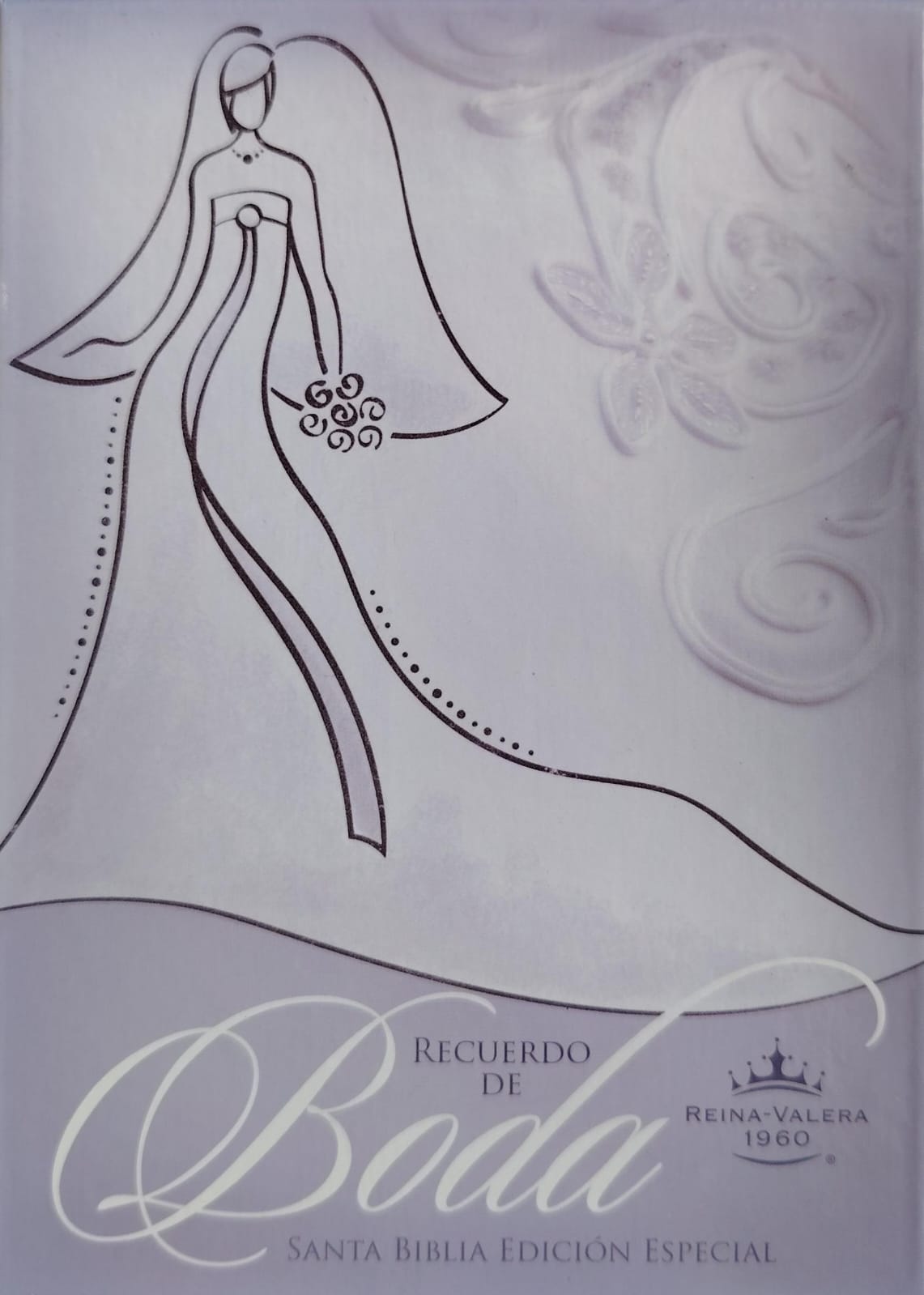 BIBLIA EDICIÓN COMPACTA CON CIERRE-RECUERDO DE BODA-BLANCO CHAMPAÑA