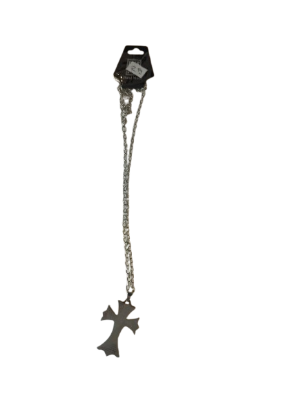 COLLAR PLUS ONE COLLECTION CON DIJE DE CRUZ PLATA