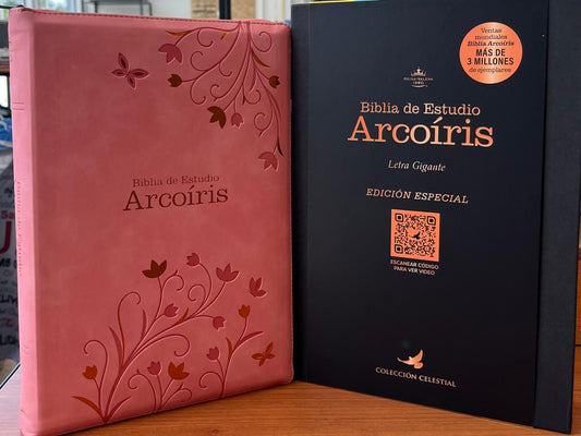 BIBLIA DE ESTUDIO ARCOIRIS/ CON CAJA DURA ROSA