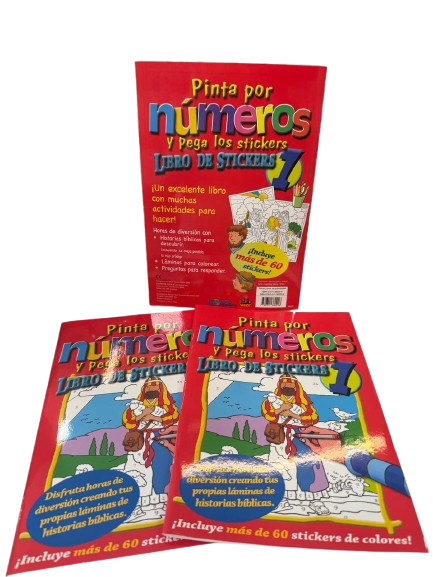 PINTA POR NUMEROS Y PEGA STICKER