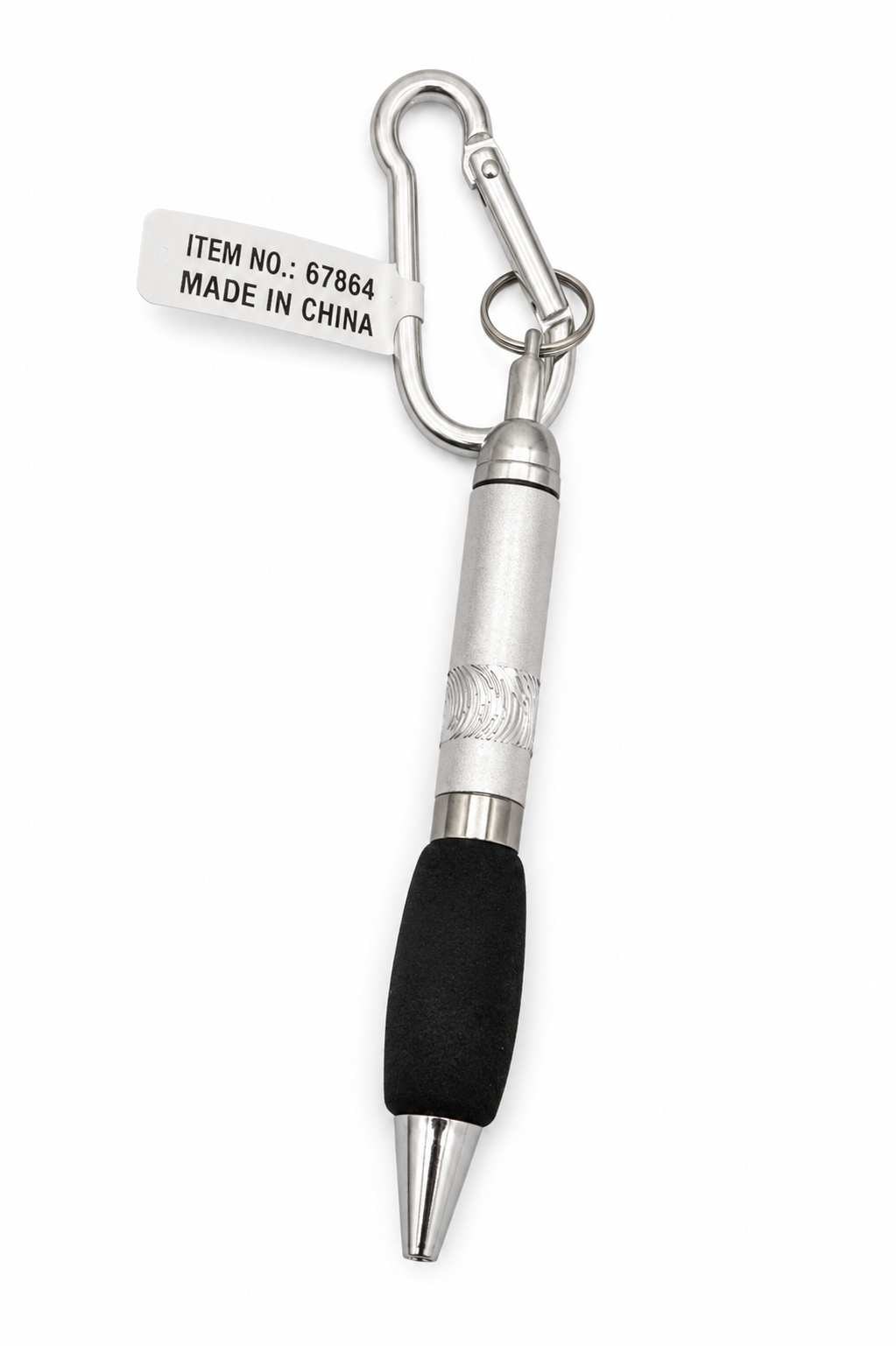 PLUMA LLAVERO COLOR NEGRO CON GRIS