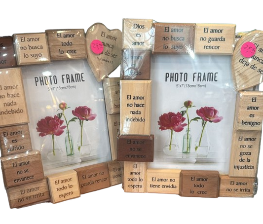 CUADRO DE MADERA CON DISENO DEL SIGNIFICADO DEL AMOR