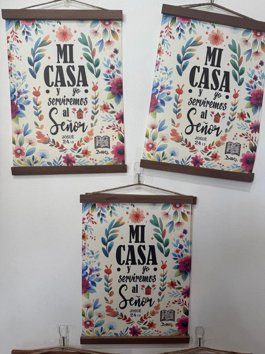 COLGANTE PARA PARED MI CASA Y YO JOSUE 24-15