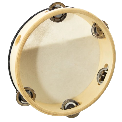 8" WOOD TAMBOURINE