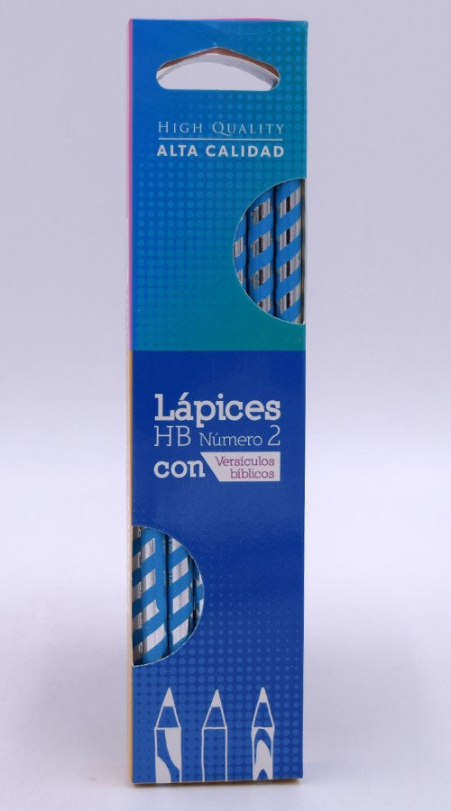 LAPICES HB NUMERO 2 (PAQUETE DE 12) COLOR CELESTE CON PLATEADO