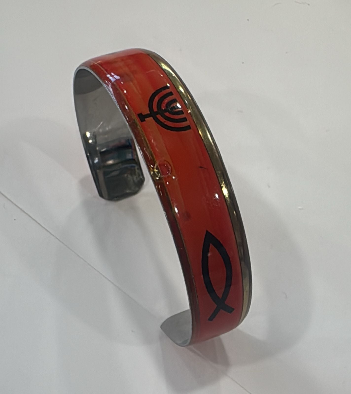 PULSERA ACERO COLOR ROJA