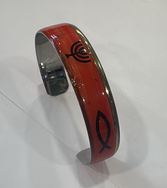 PULSERA ACERO COLOR ROJA