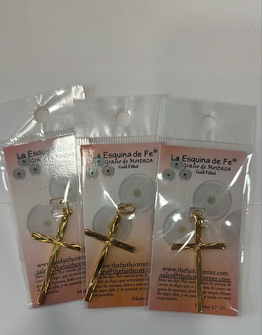 DIJE CRUZ GRANDE LA ESQUINA DE FE GOLF