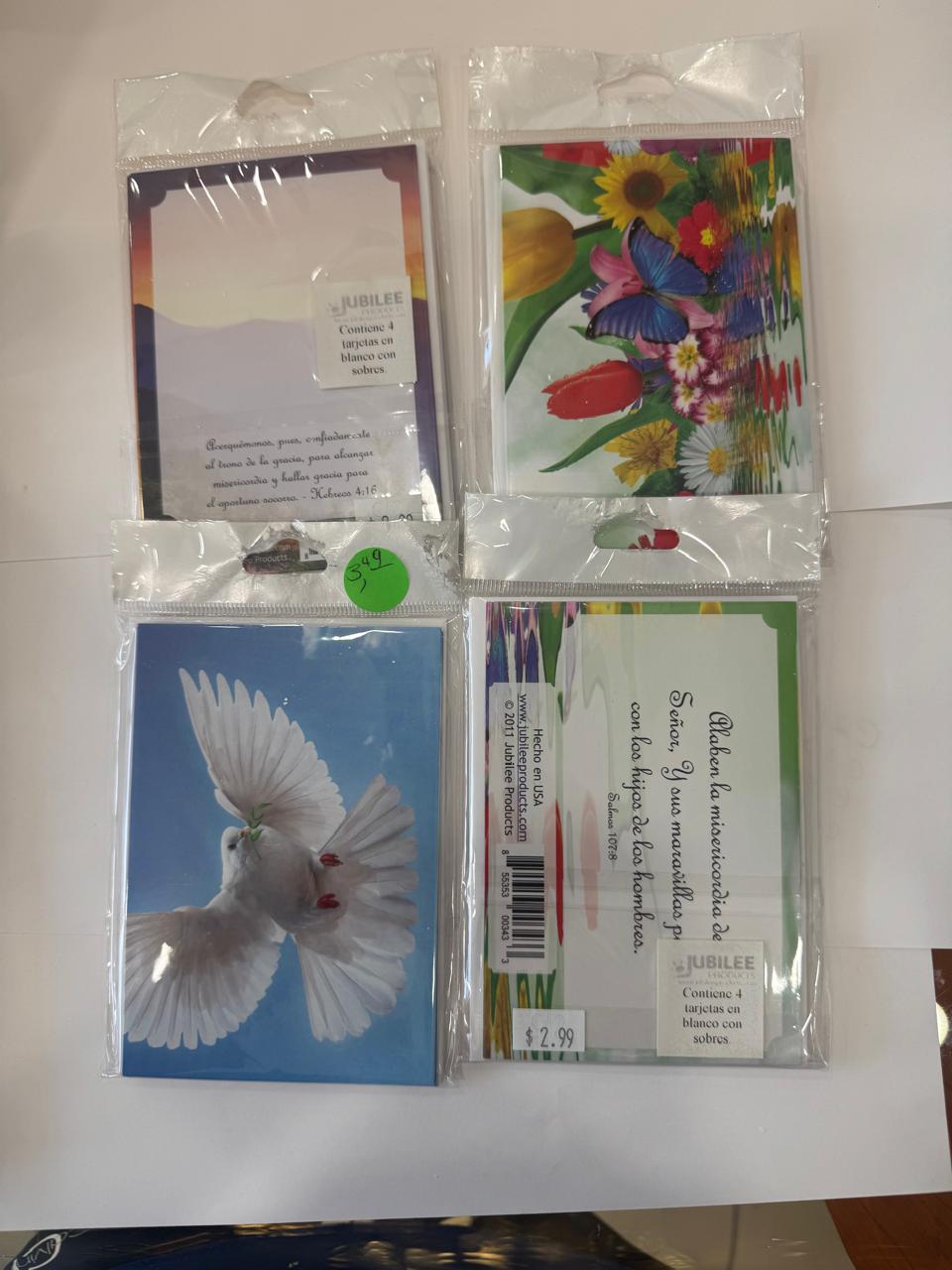 TARJETAS EN BLANCO CON SOBRES