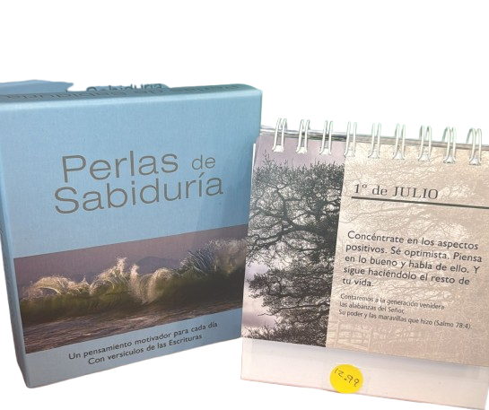 PERLAS DE SABIDURIA CAJA COLOR CELESTE