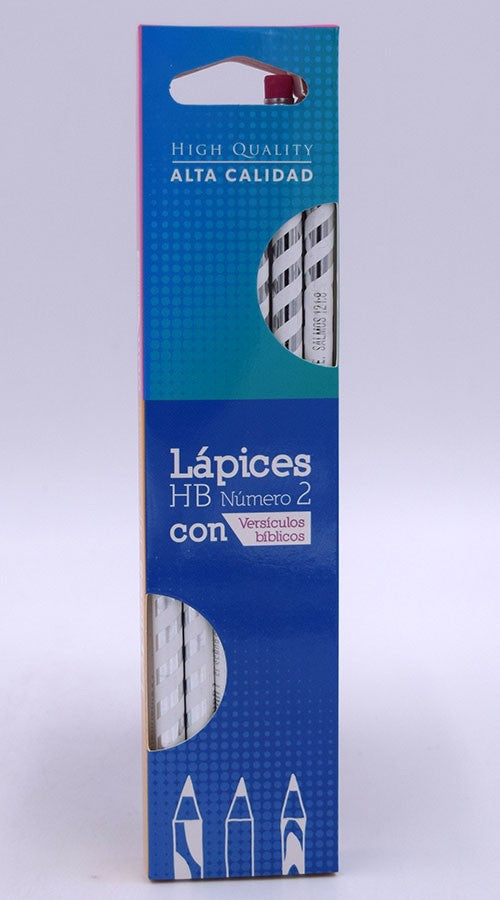 LAPICES HB NUMERO 2 (PAQUETE DE 12) COLOR BLANCO CON PLATEADO