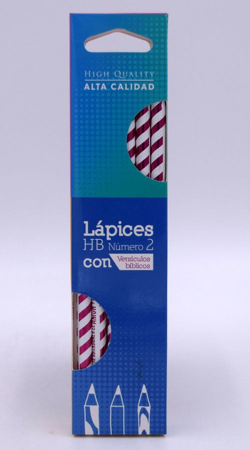 LAPICES HB NUMERO 2 (PAQUETE DE 12) COLOR BLANCO CON FUSCIA