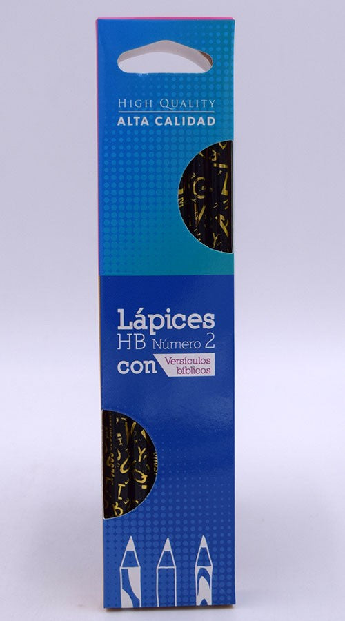 LAPICES HB NUMERO 2 (PAQUETE DE 12) COLOR NEGRO CON LETRAS DORADAS