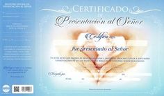 CERTIFICADO DE PRESENTACION AL SEÑOR