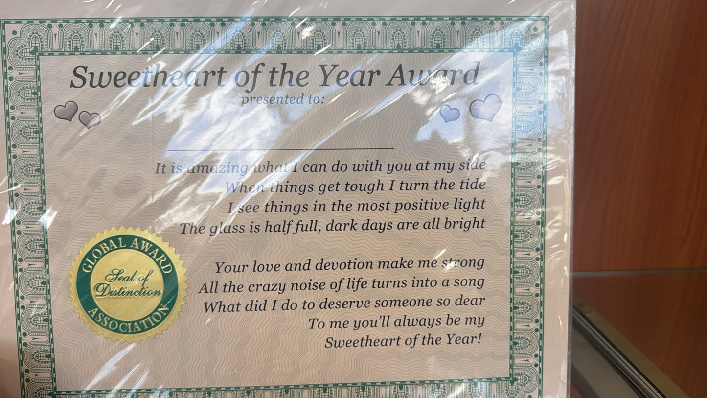 CERTIFICADO DE SAN VALENTINE