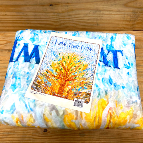 ALFOMBRA COLOR AZUL-Cobija I Am that I Am