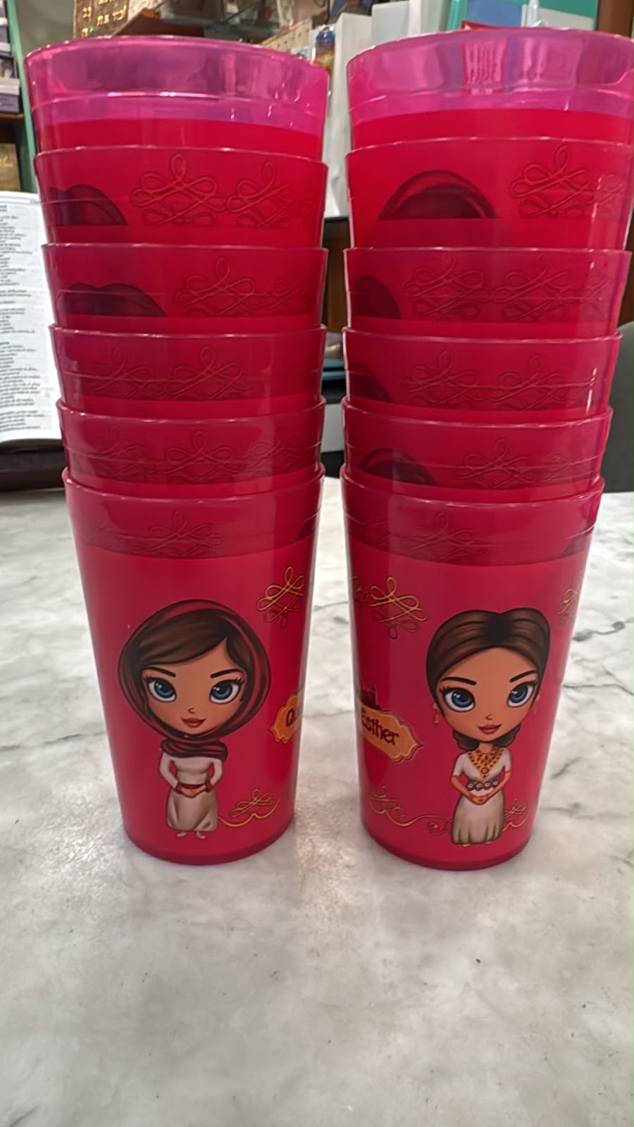 VASOS COLOR ROSADO