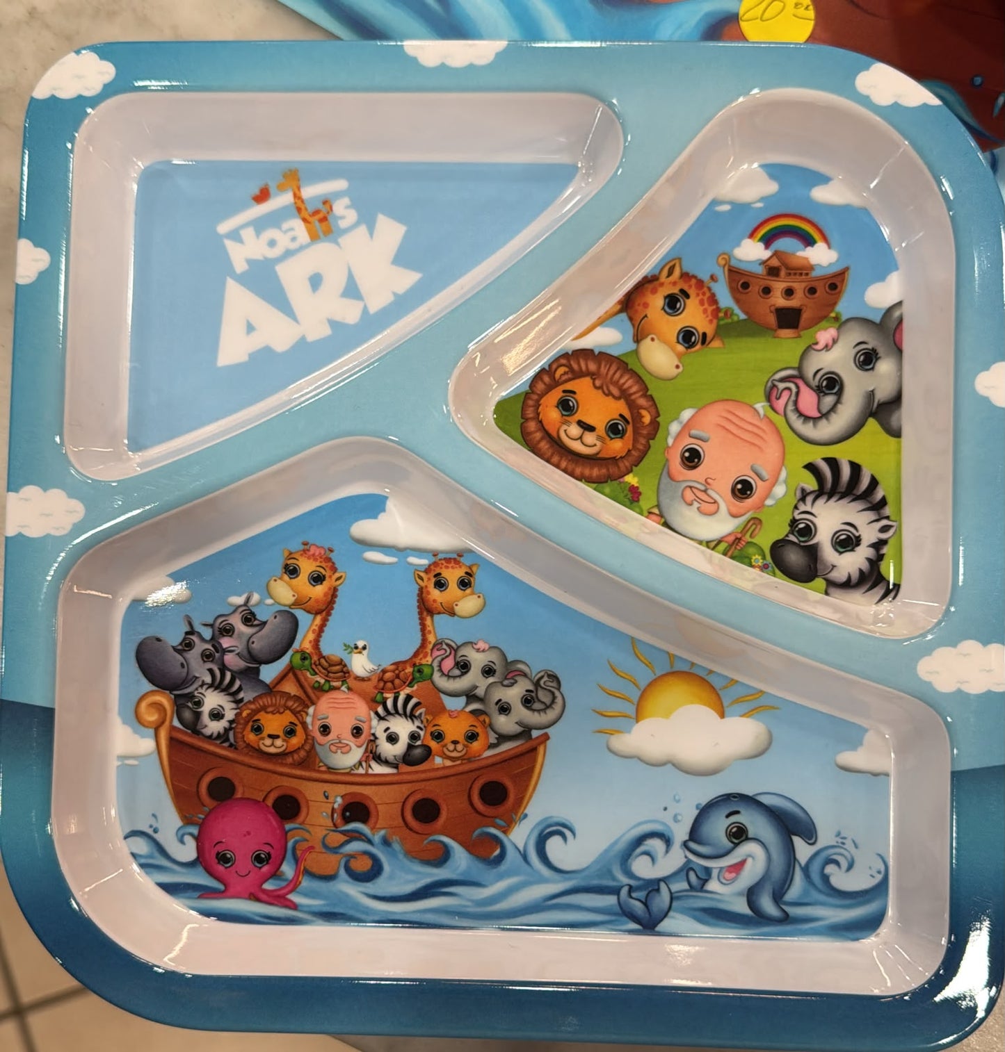 PLATO PARA NIÑO CELESTE NOA