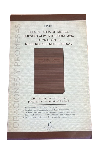 BIBLIA ORACIONES Y PROMESAS COLOR CAFE Y COLOR TURQUEZA