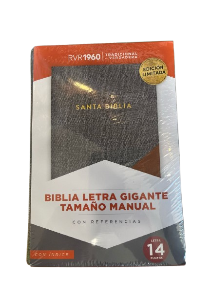 SANTA BIBLIA COLOR GRIS CON INDICE