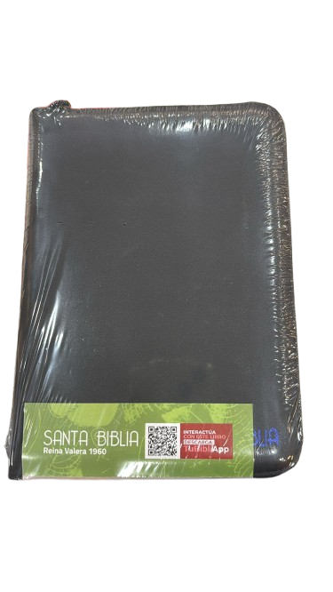 SANTA BIBLIA COLOR NEGRO CON ZIPER