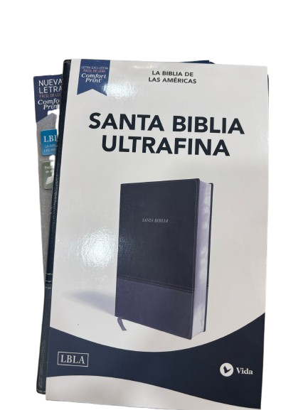 SANTA BIBLIA ULTRAFINA CON LETRAS EN BLANCO