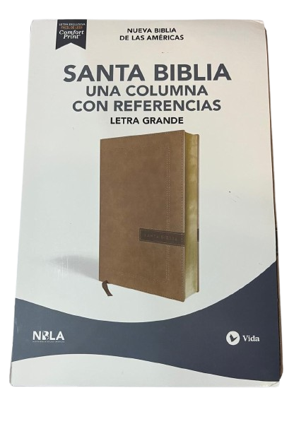 SANTA BIBLIA UNA COLUMNA CON REFERENCIAS LETRA GRANDE
