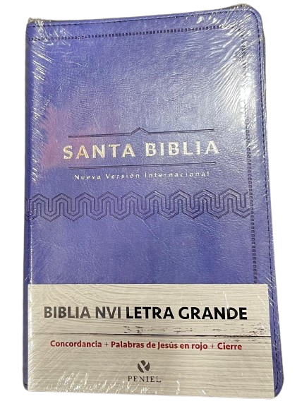 SANTA BIBLIA / NUEVA VERSIÓN INTERNACIONAL / COLOR LILA / CON CIERRE