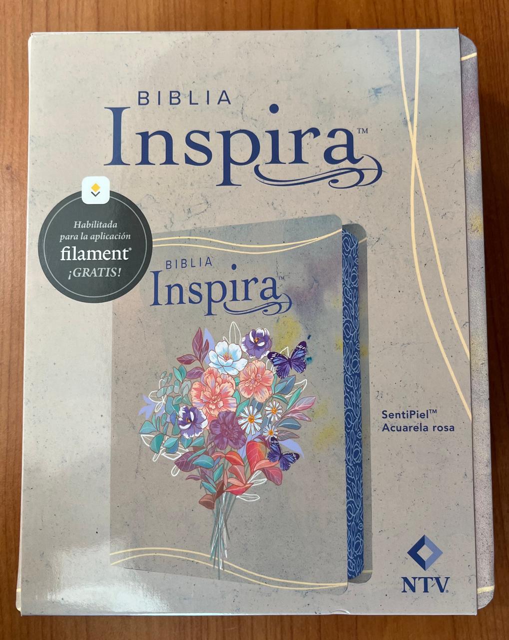 BIBLIA INSPIRA / SENTIPIEL ACUARELA ROSA