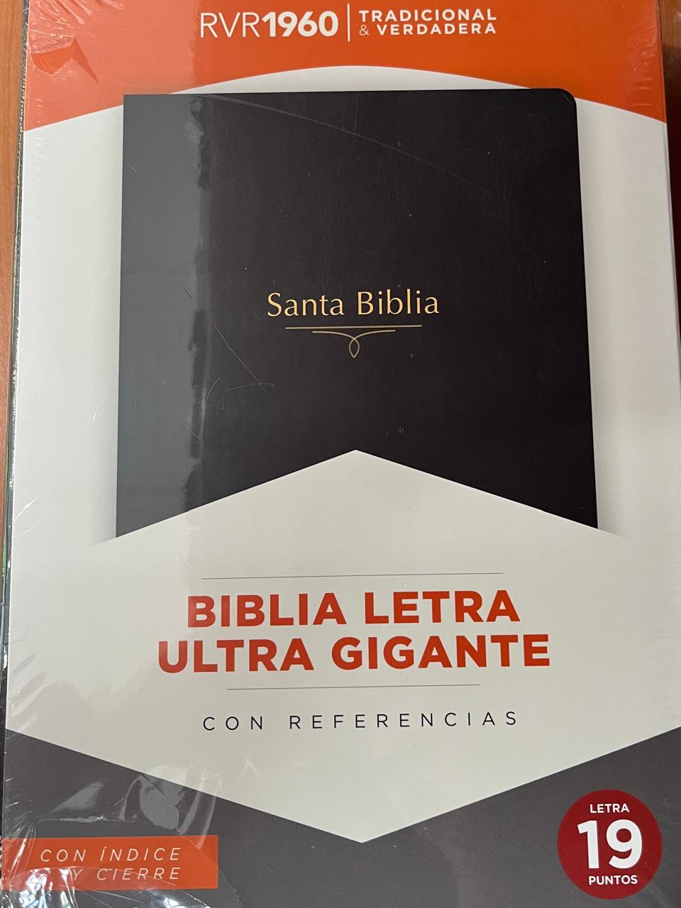 BIBLIA LETRA ULTRA GIGANTE / CON REFERENCIAS / COLOR NEGRO