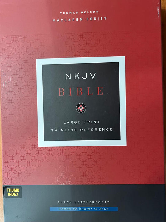 Biblia NVI / Referencia en letra grande y línea fina / Índice de pulgar / Color negro