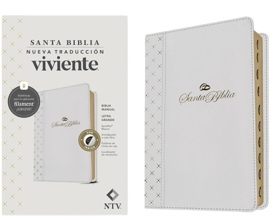 SANTA BIBLIA / NUEVA TRADUCCION VIVENTE / COLOR BLANCA / CON INDICE