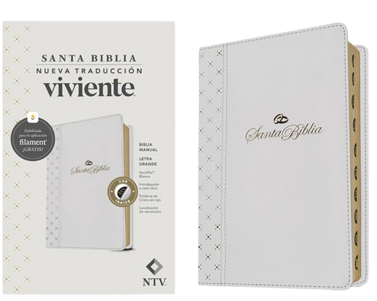 SANTA BIBLIA / NUEVA TRADUCCION VIVENTE / COLOR BLANCA / CON INDICE