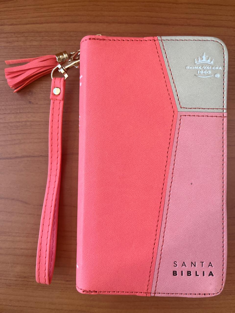 SANTA BIBLIA RV 60 CHEQUERA/CREMALLERA / CORAL - INDICE