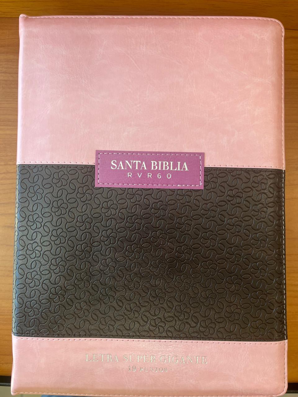 SANTA BIBLIA / LETRA SANTA GRANDE 19 PT/ZIPER / ROSA-CAFE
