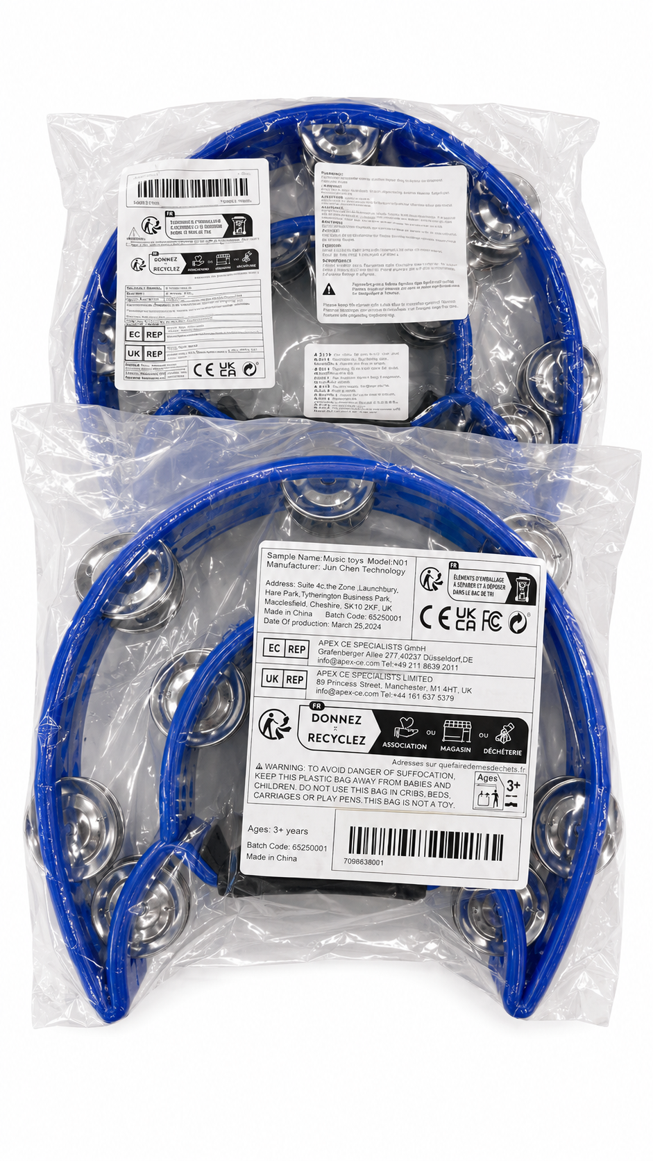 Panderetas de mano (Azules)