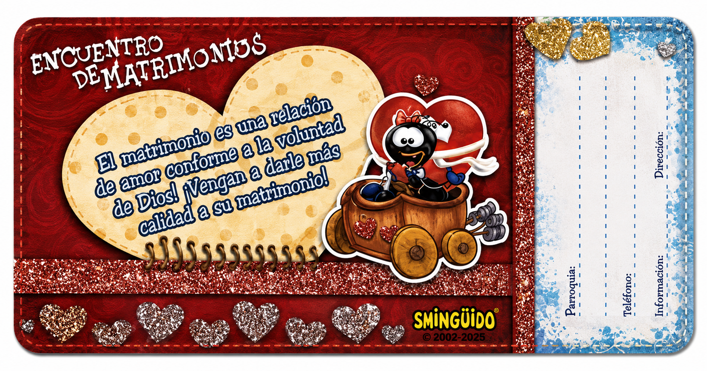 Tarjetas / Folletos impresos para parejas "Silingüido"