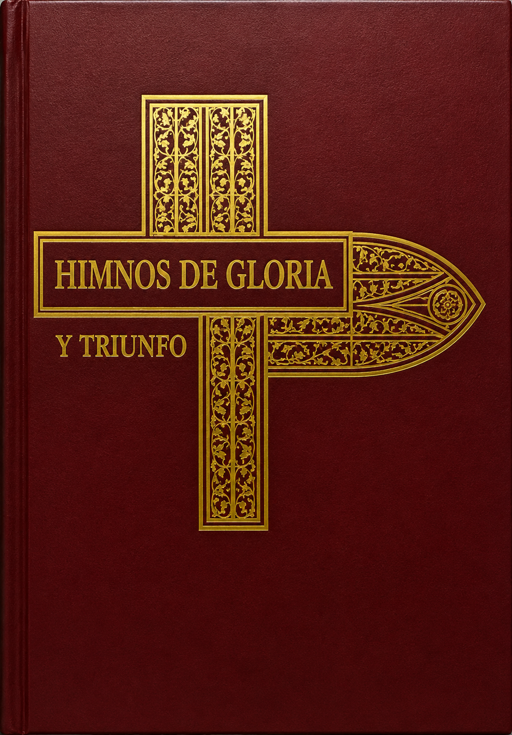 Himnario tapa dura color vino con grabado dorado